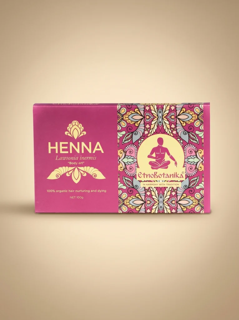 izdelek henna za naravno barvanje las